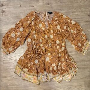 Women's Floral Brown Dress